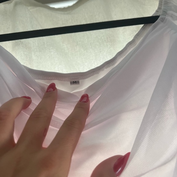 White long sleeve crop top - Picture 2 of 2